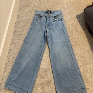 Express Blue Flare Wide Leg Jeans